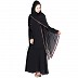 Nida Burqa-Fairy sleeves with multi colour border Nida Burqa-Fairy sleeves with multi colour border